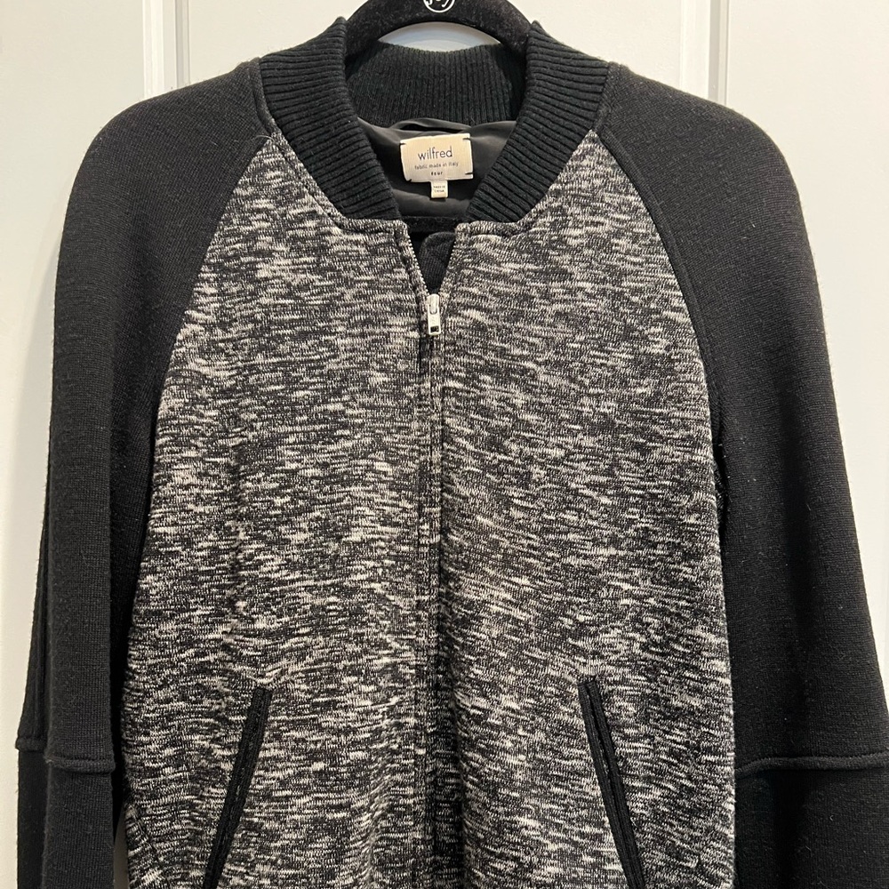 Wilfred bomber jacket, size 4-black/white